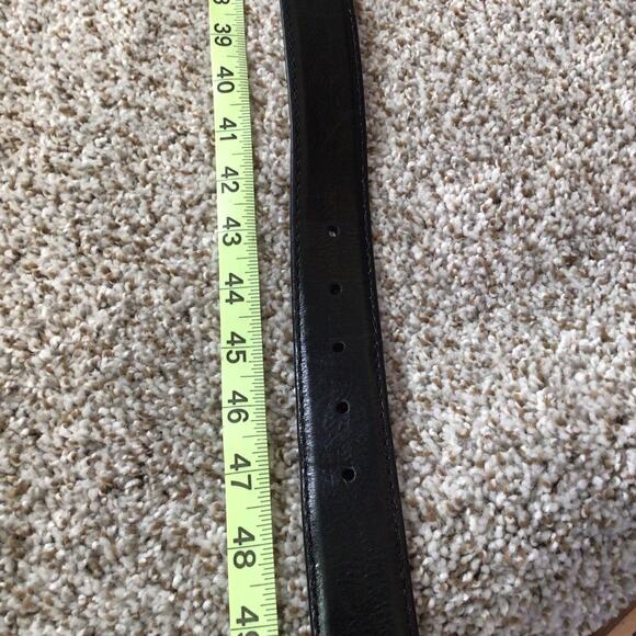Alton Lane Italian Leather Belt Size 44 Black USA Made Classic Menswear - Picture 13 of 16